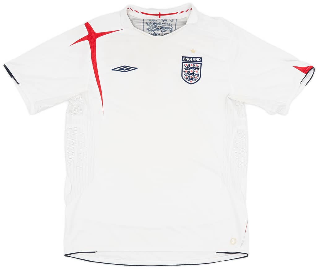 2005-07 England Home Shirt - 5/10 - (L)