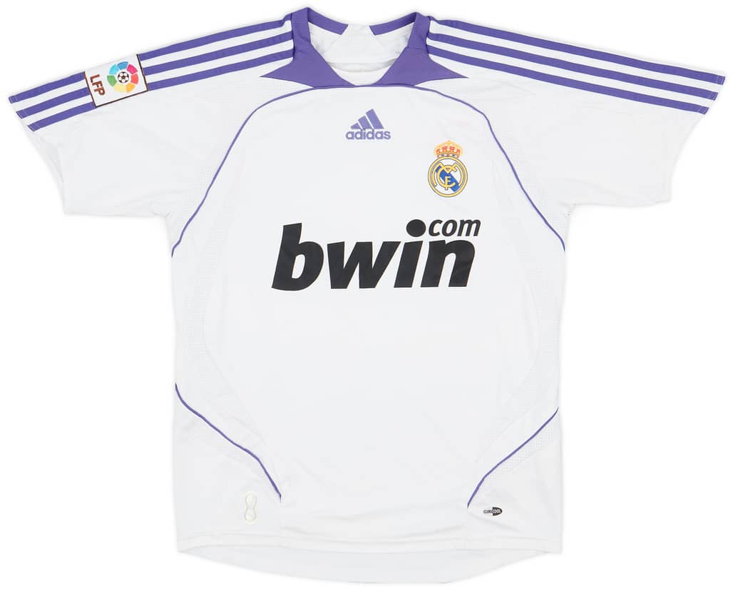 2007-08 Real Madrid Home Shirt - 5/10 - (L.Boys)