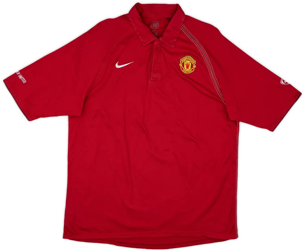 2004-05 Manchester United Nike Polo Shirt - 8/10 - (XL)