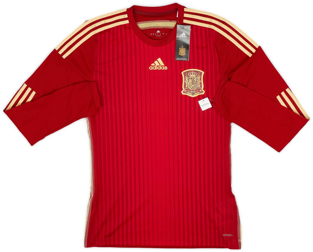 2013-15 Spain Player Issue Home L/S Shirt (M)