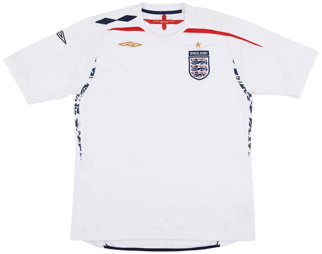 2007-09 England Home Shirt - 5/10 - (XL)