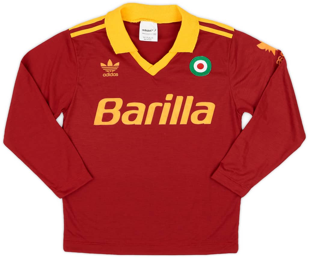 1991-92 Roma Home L/S Shirt - 9/10 - (XXS)
