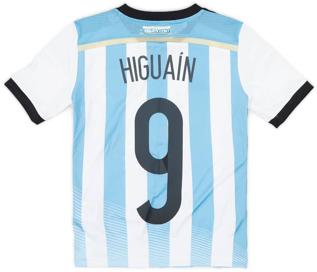 2013-15 Argentina Home Shirt Higuain #9 - 10/10 - (S.Boys)