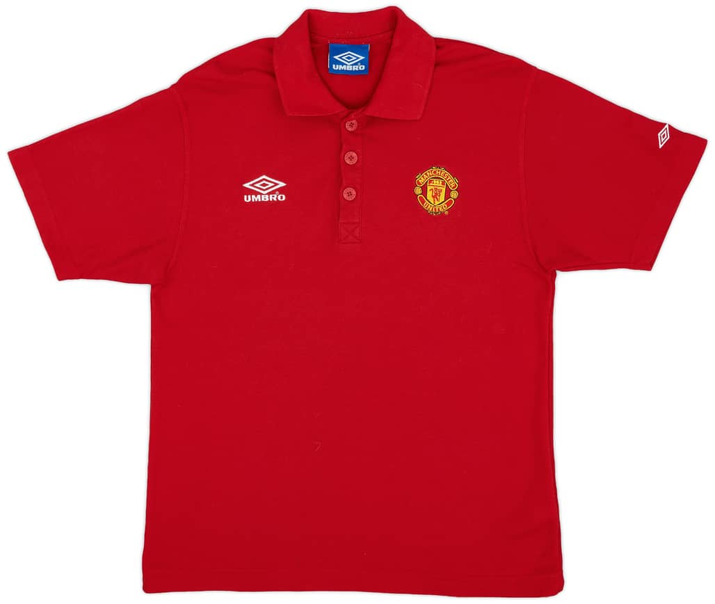 1998-99 Manchester United Umbro Polo Shirt - 9/10 - (M)