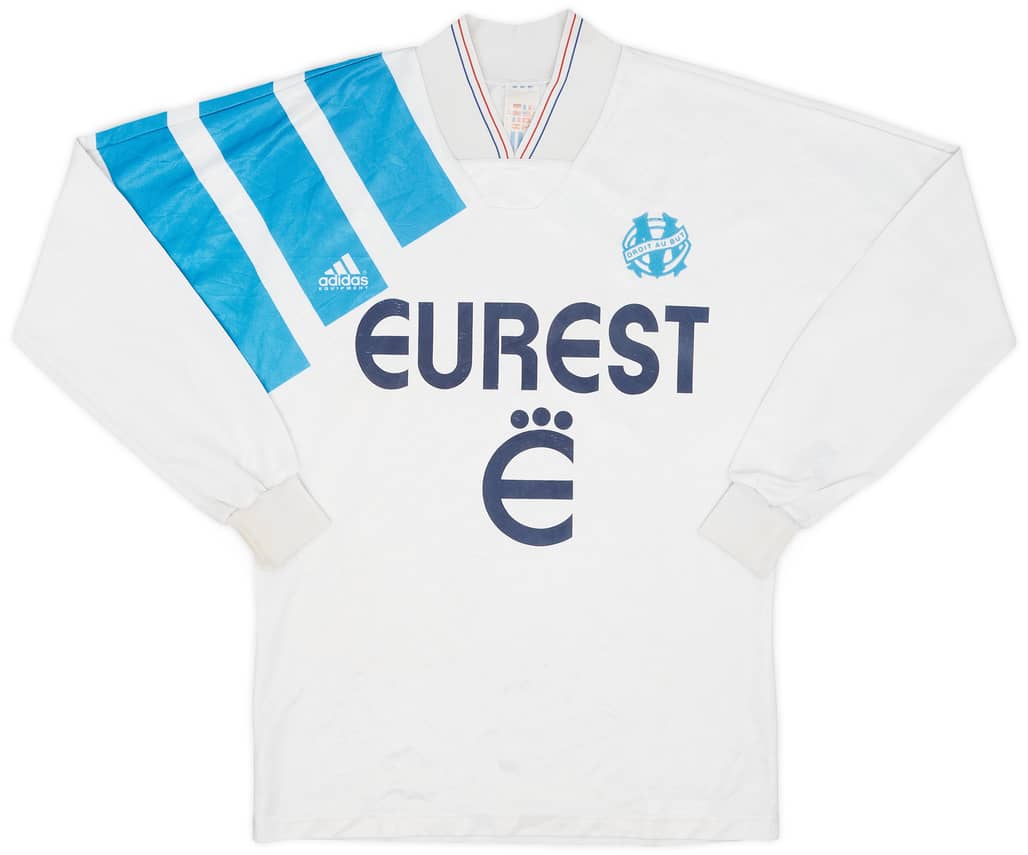 1993-94 Olympique Marseille Home L/S Shirt - 6/10 - (S)