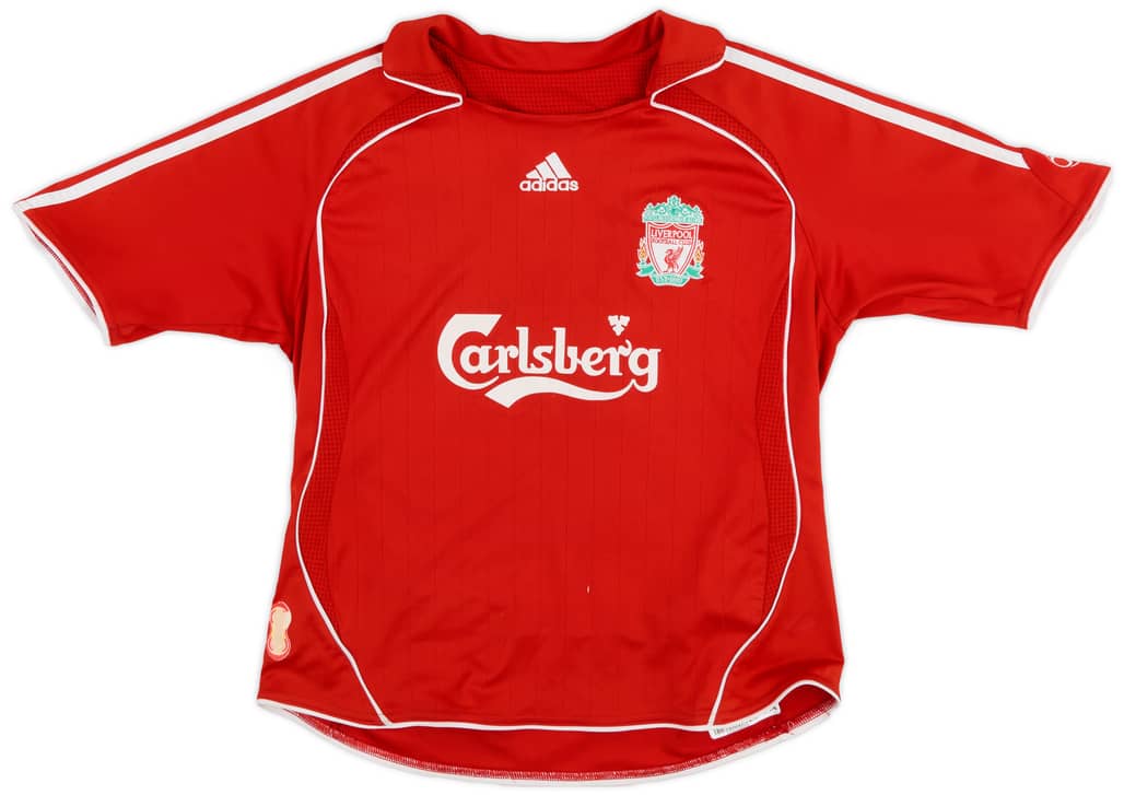 2006-08 Liverpool Home Shirt - 8/10 - (S.Boys)