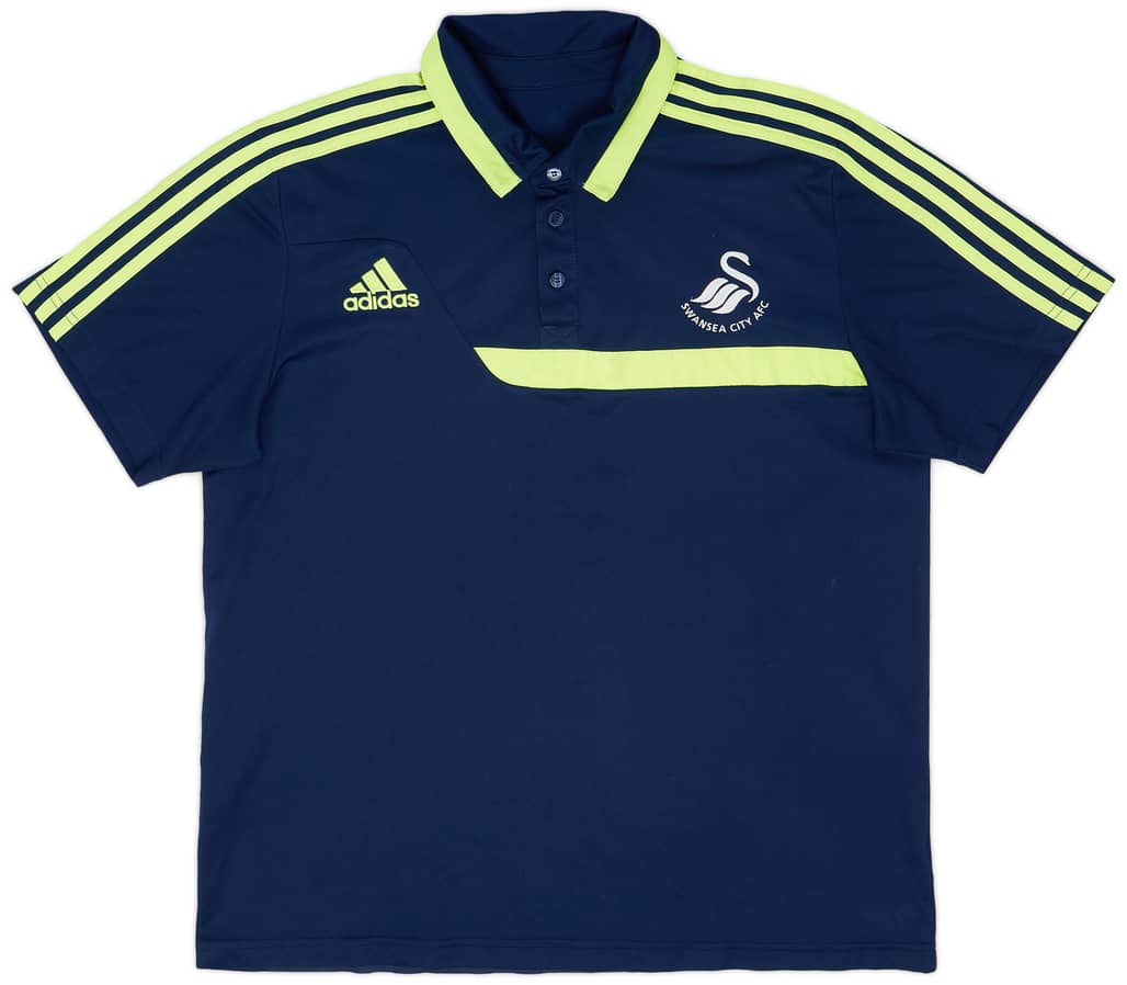 2013-14 Swansea City adidas Polo Shirt - 7/10 - (L)