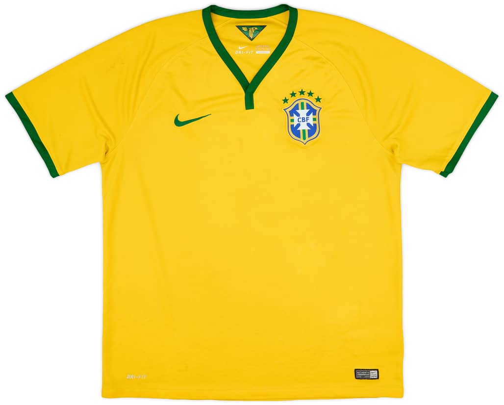 2014-15 Brazil Home Shirt - 6/10 - (XL)