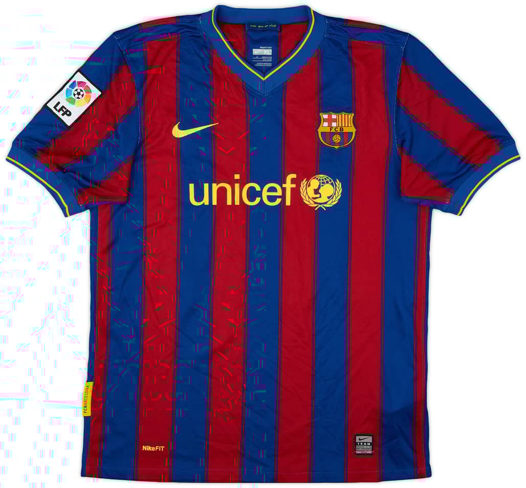 2009-10 Barcelona Home Shirt - 8/10 - (XL.Boys)