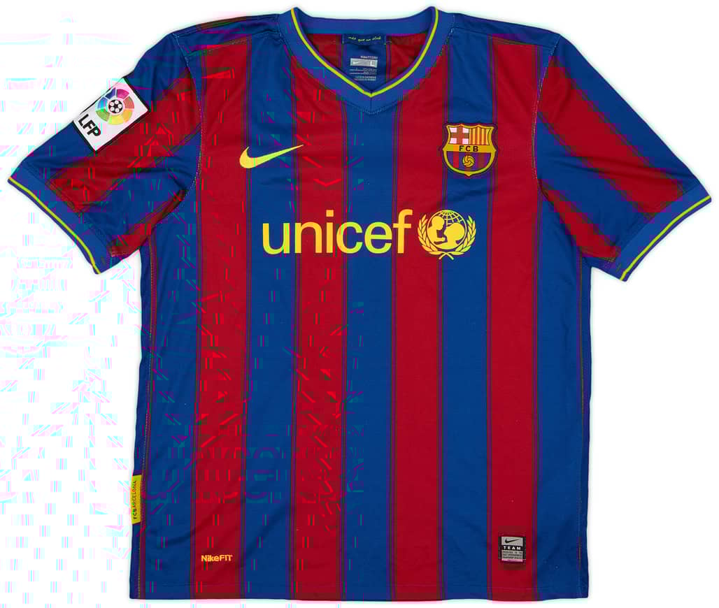 2009-10 Barcelona Home Shirt - 8/10 - (L.Boys)