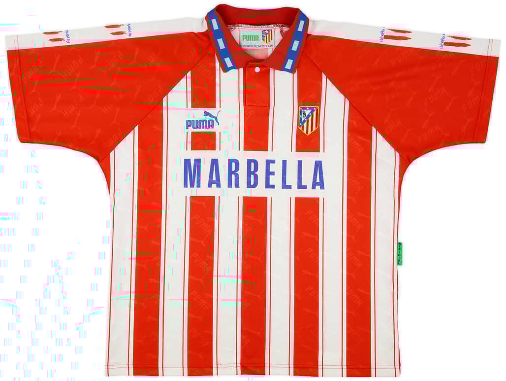 1994-95 Atletico Madrid Home Shirt - 8/10 - (XL)