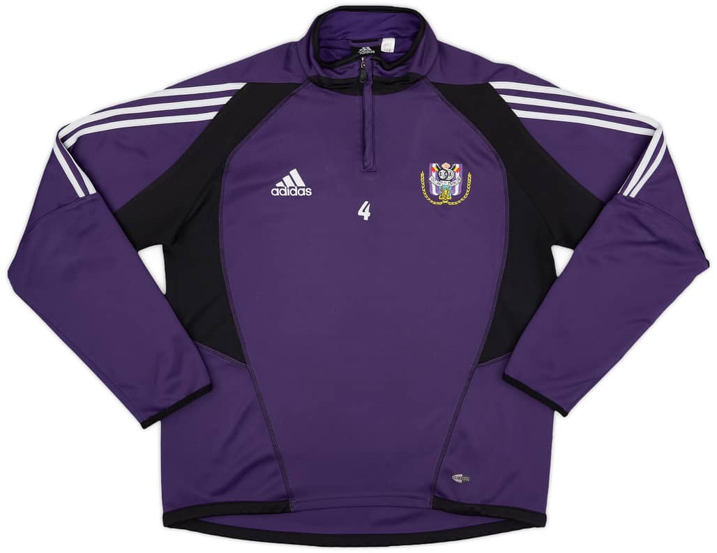 2005-06 Anderlecht Player Issue adidas 1/4 Zip Drill Top #4 - 5/10 - (L)