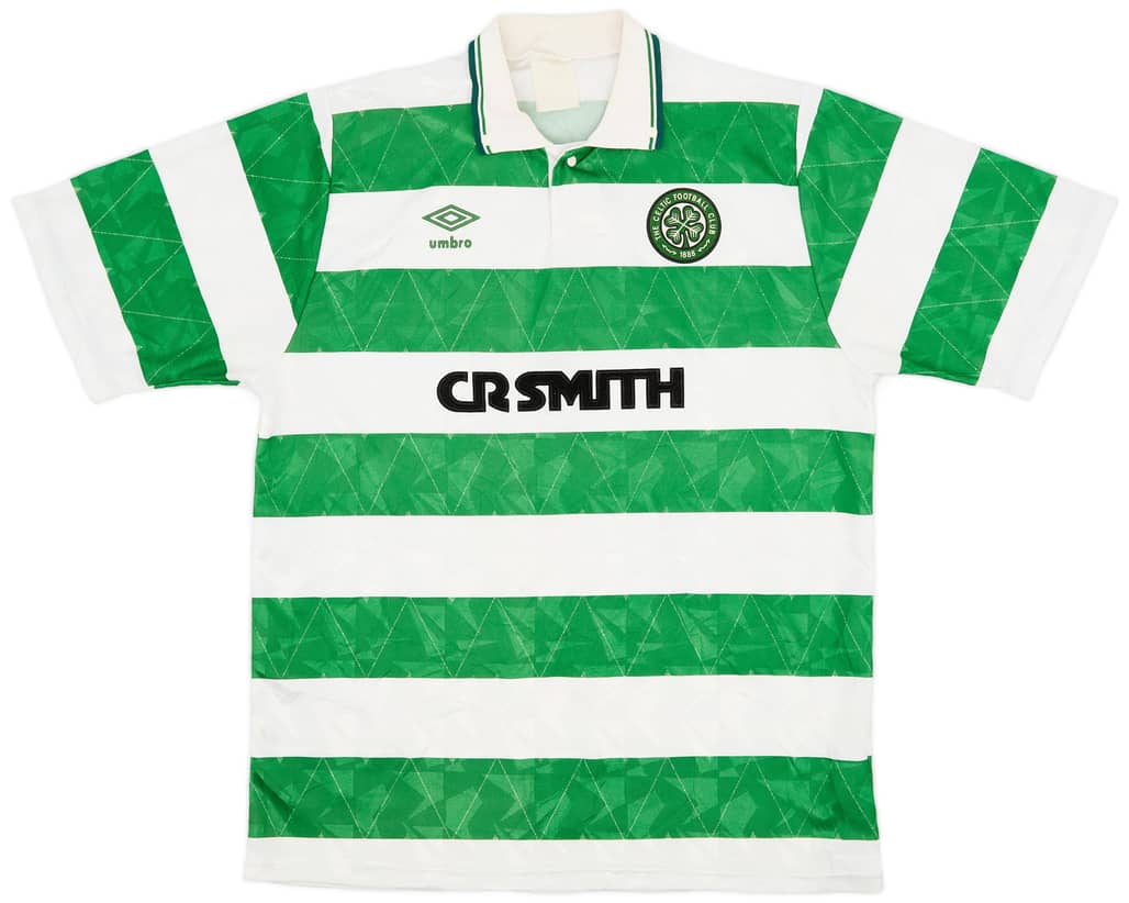 1989-91 Celtic Home Shirt - 8/10 - (XL)