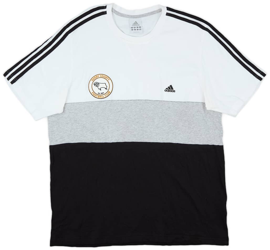 2008-09 Derby County adidas Cotton Tee - 9/10 - (XL)