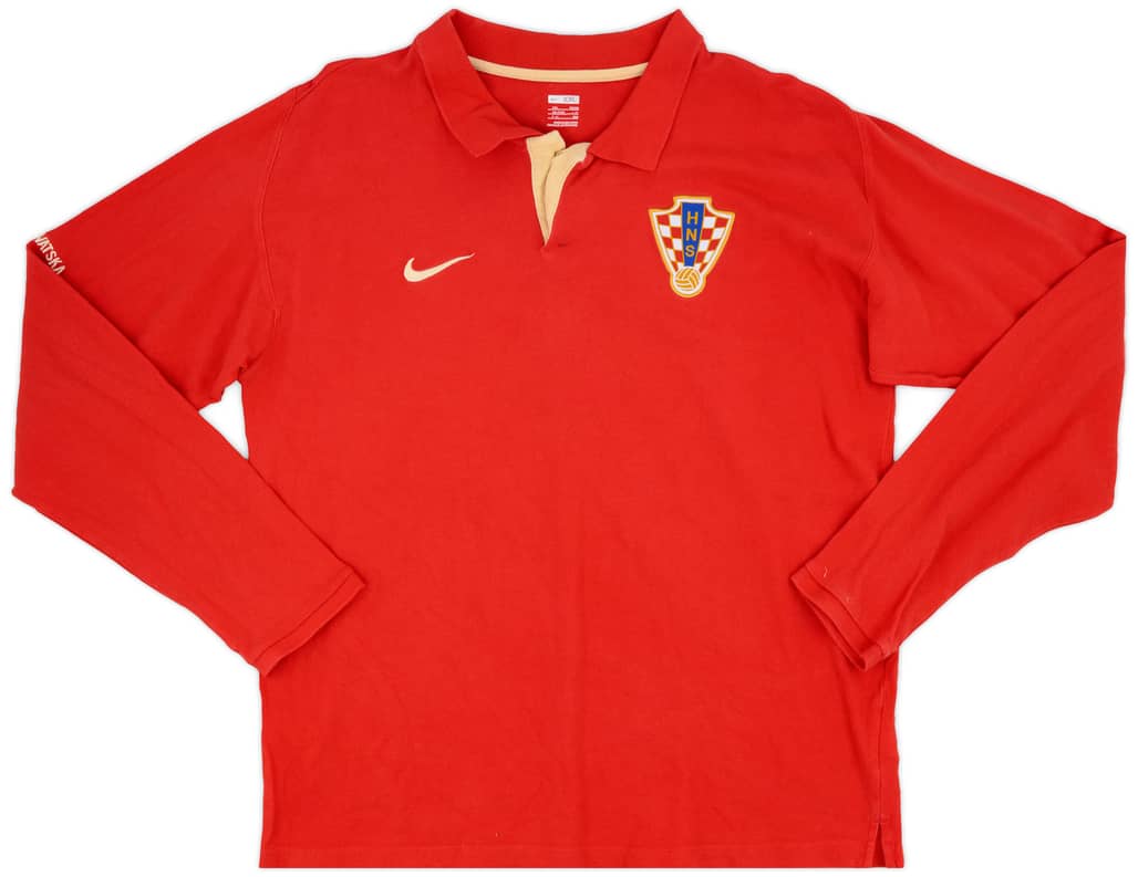 2006-08 Croatia Nike Polo L/S Shirt - 8/10 - (XXL)