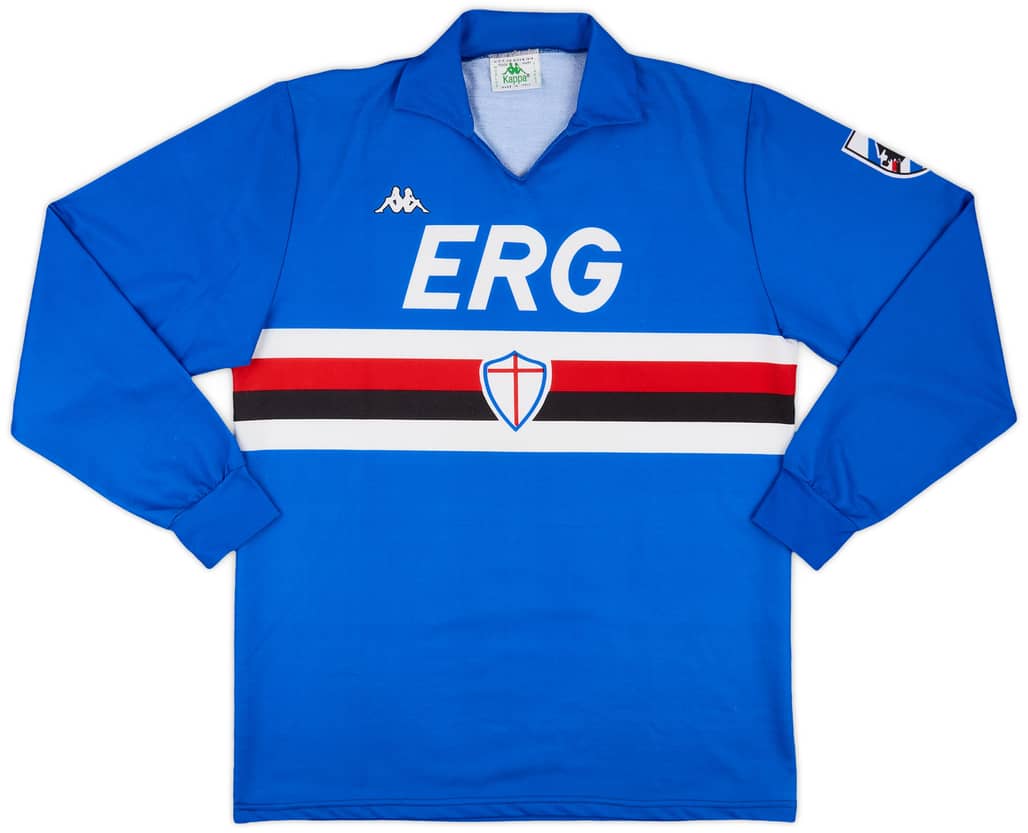 1989-90 Sampdoria Home L/S Shirt - 8/10 - (XL)