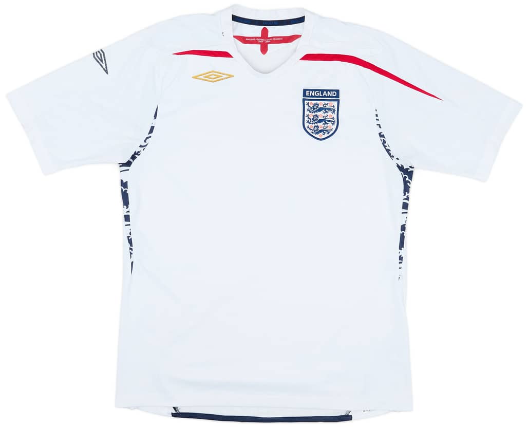 2007-09 England Home Shirt - 4/10 - (L)