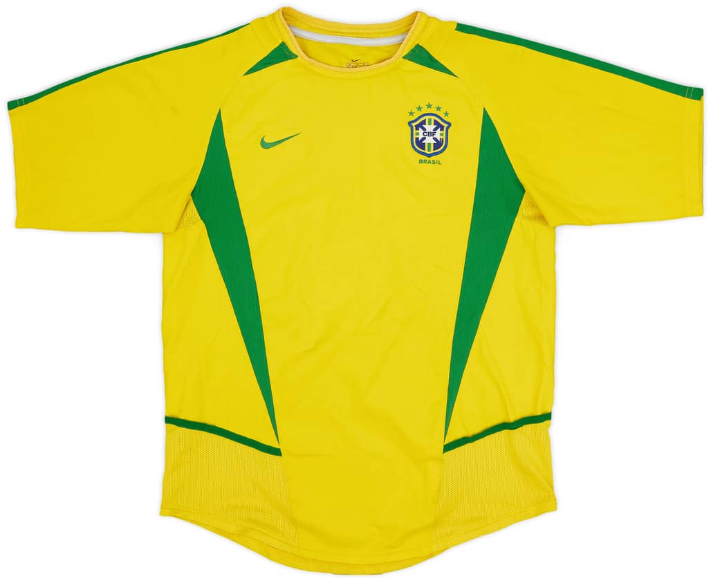 2002-04 Brazil Home Shirt - 7/10 - (XL.Boys)