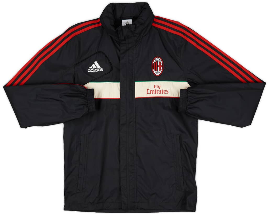 2012-13 AC Milan adidas Hooded Rain Jacket - 9/10 - (S)