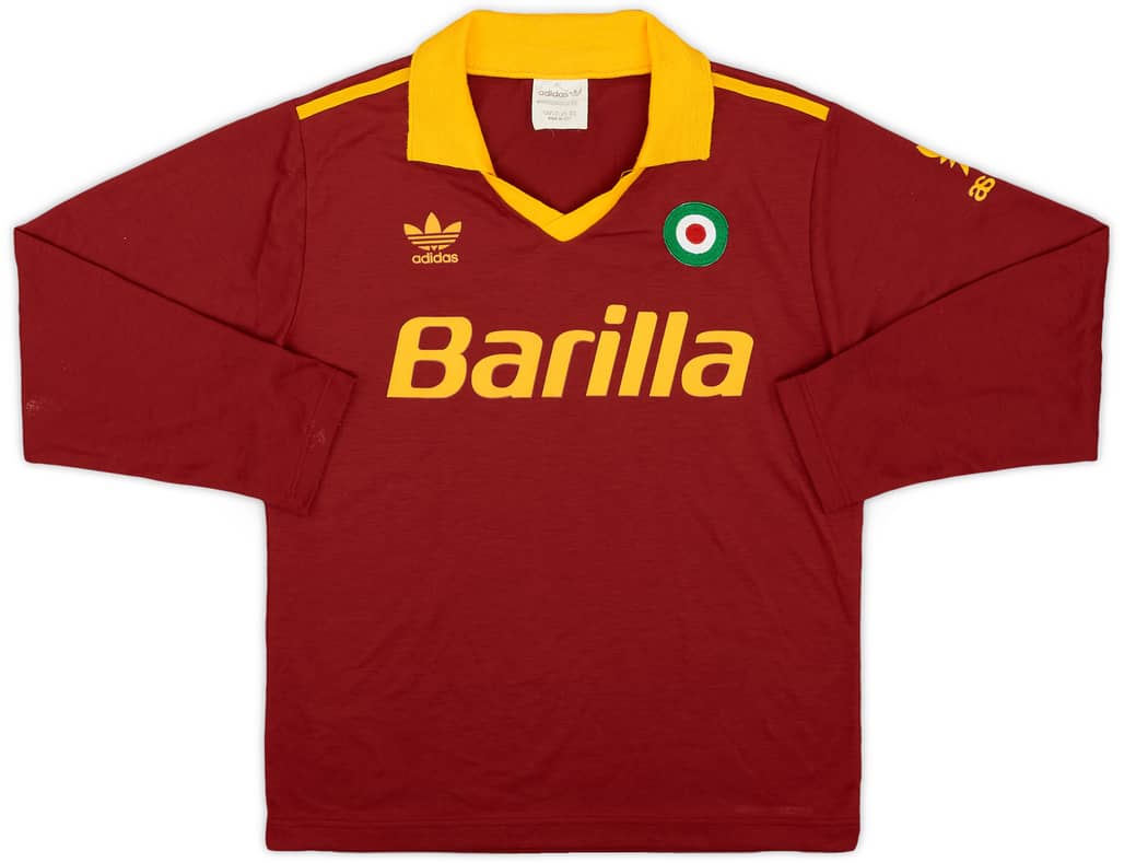 1991-92 Roma Home L/S Shirt - 7/10 - (XS)