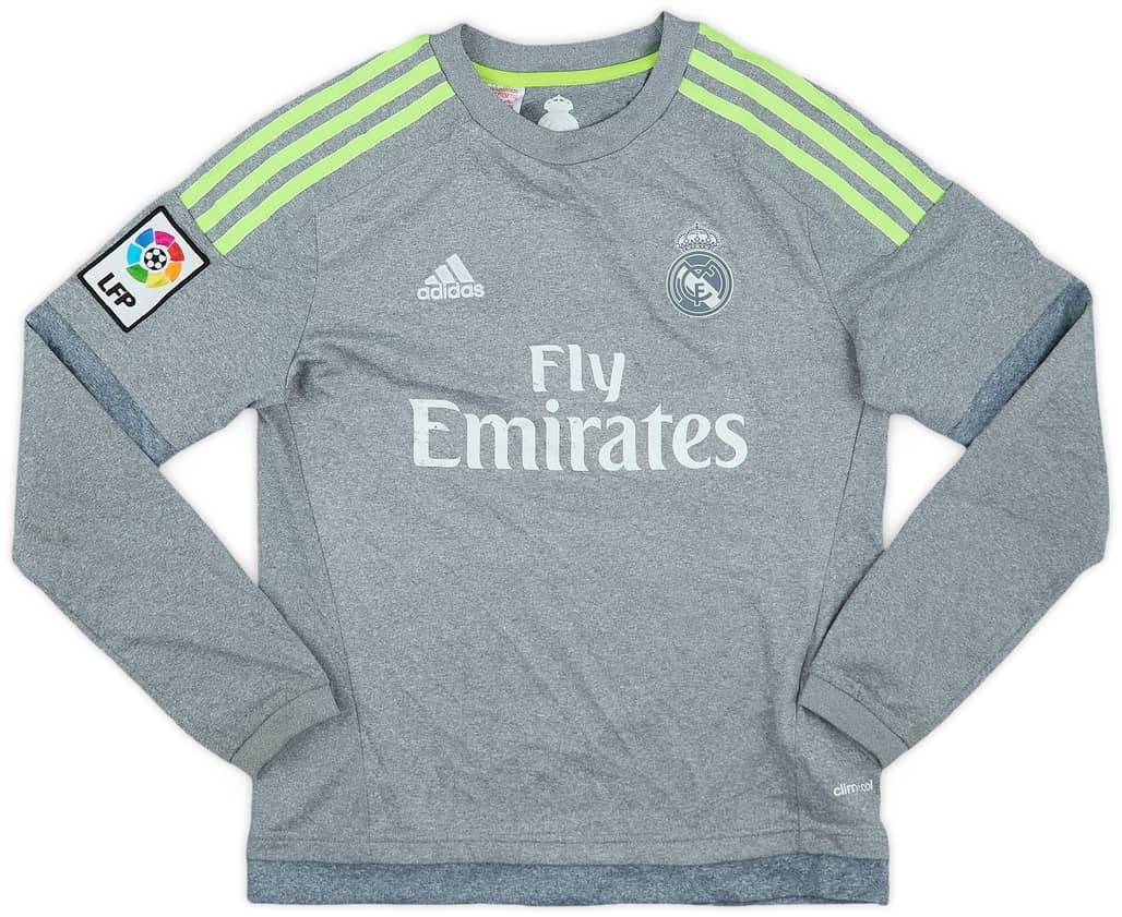 2015-16 Real Madrid Away L/S Shirt - 6/10 - (M.Boys)