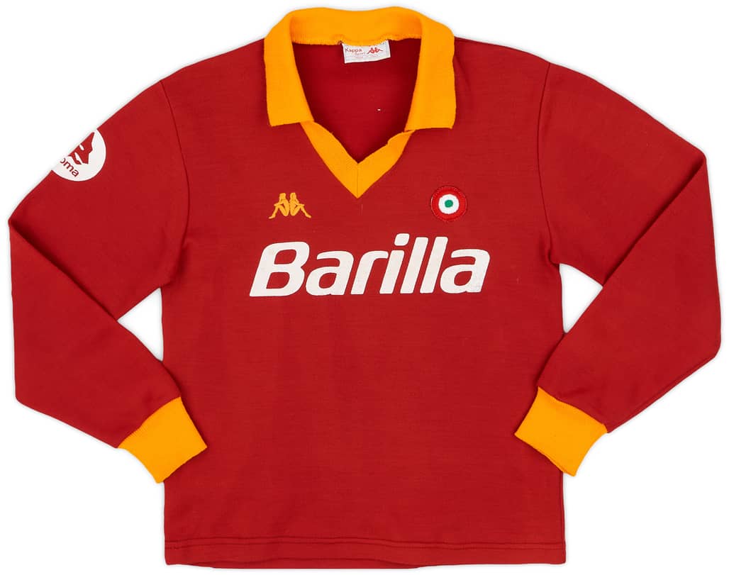 1984-85 Roma Home L/S Shirt - 8/10 - (L)
