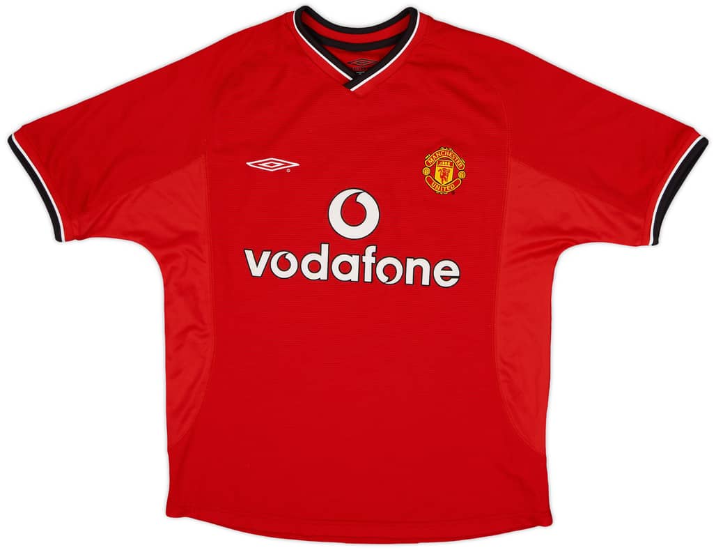 2000-02 Manchester United Home Shirt - 9/10 - (Y)