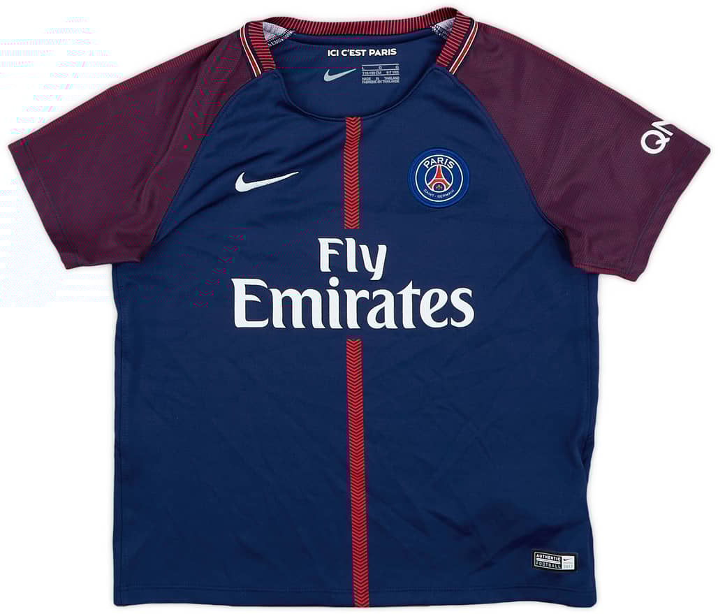 2017-18 Paris Saint-Germain Home Shirt - 9/10 - (S.Boys)