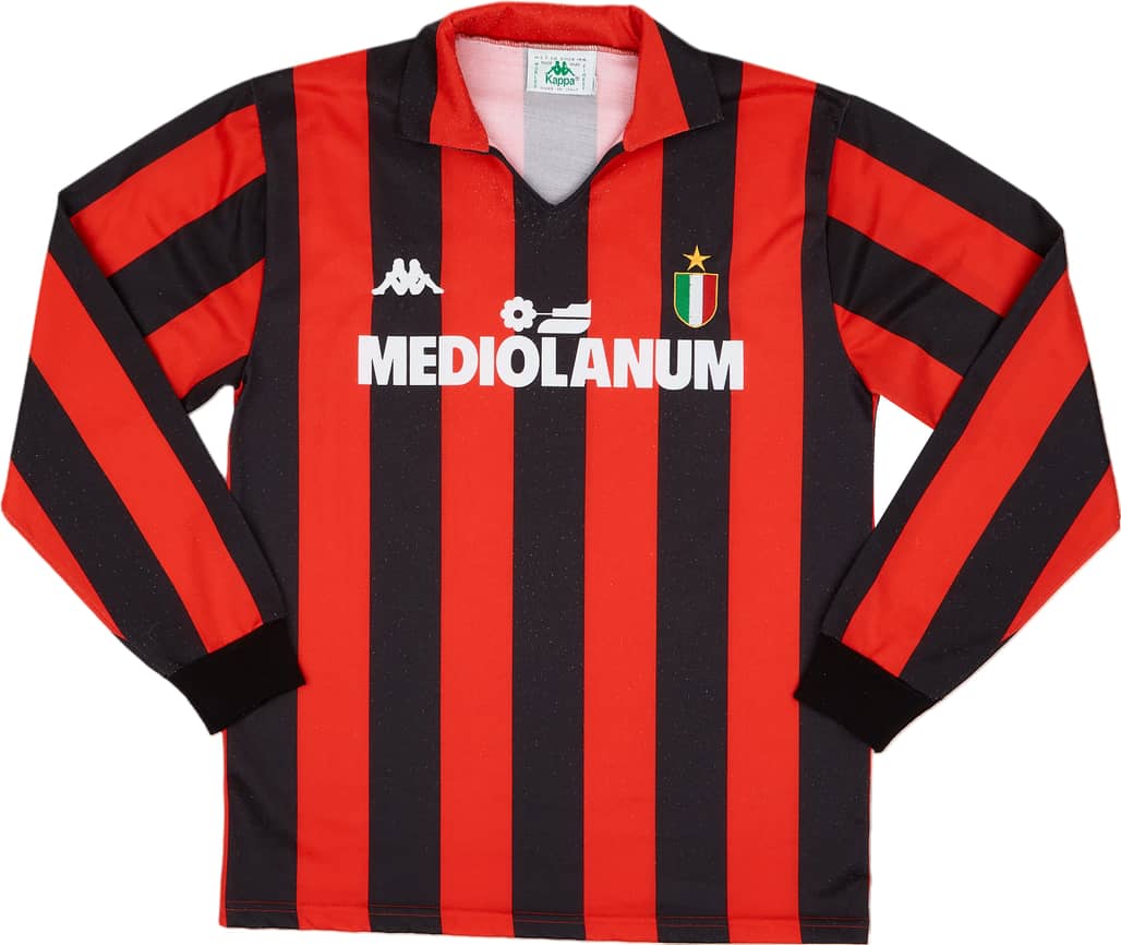 1988-89 AC Milan Home L/S Shirt - 6/10 - (L)