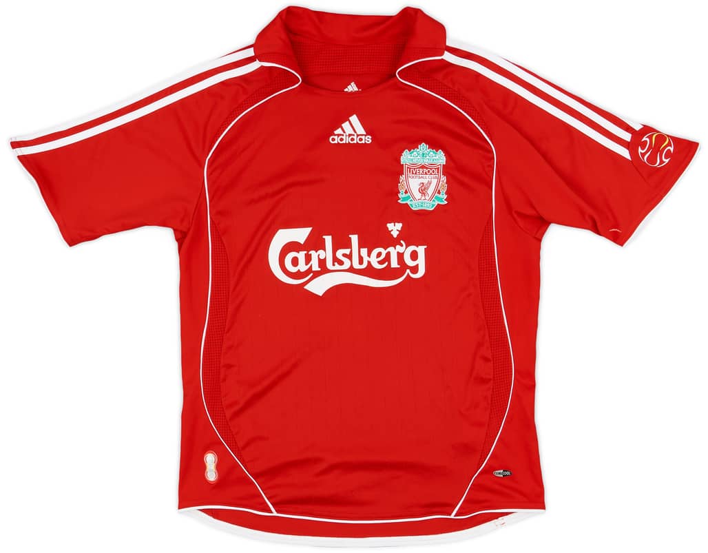 2006-08 Liverpool Home Shirt - 8/10 - (L.Boys)
