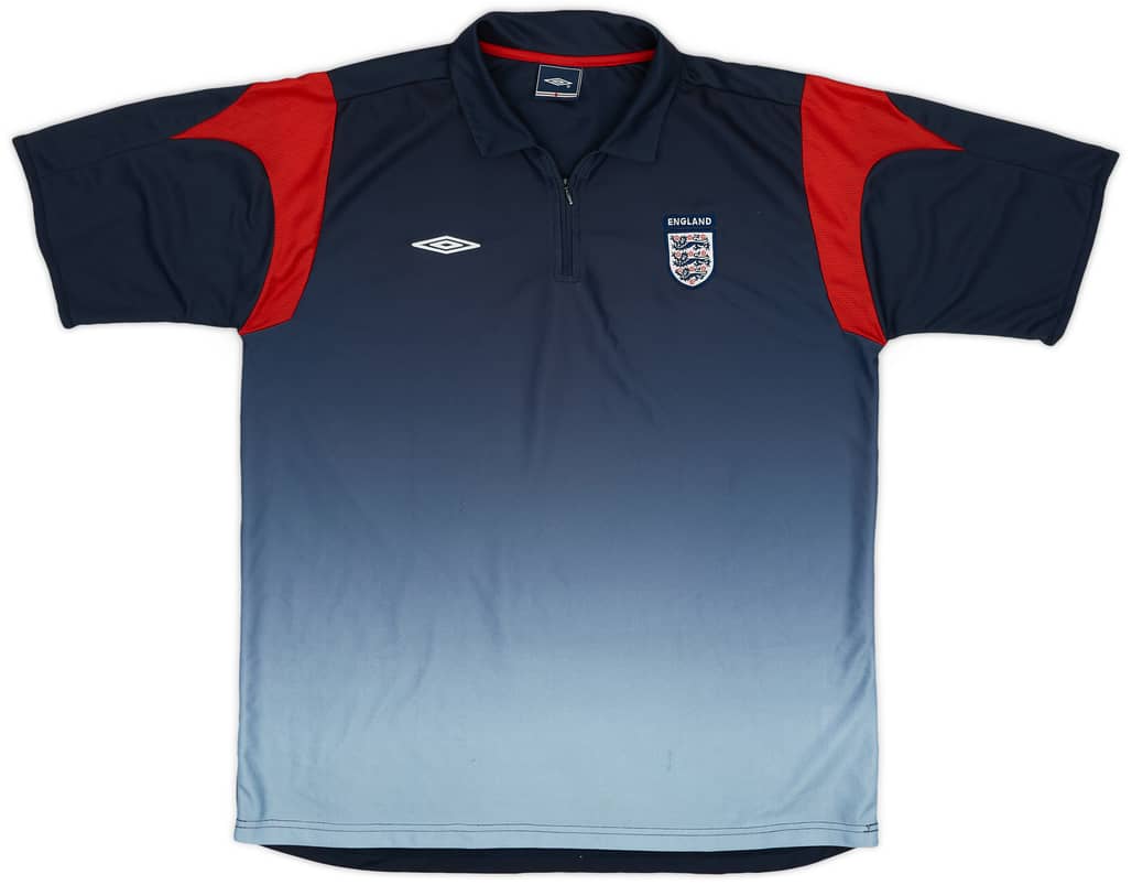 2004-06 England Umbro 1/4 Zip Polo Shirt - 6/10 - (XL)