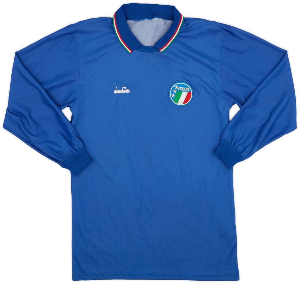 1986-88 Italy Home L/S Shirt - 5/10 - (L)