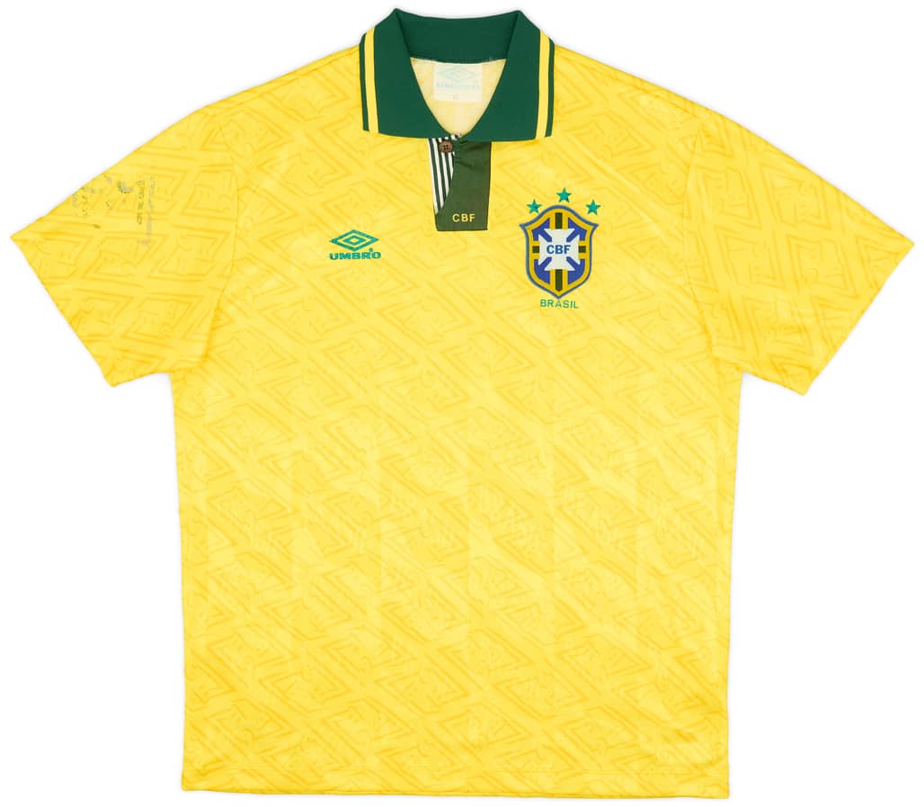 1991-93 Brazil Home Shirt - 5/10 - (XL)