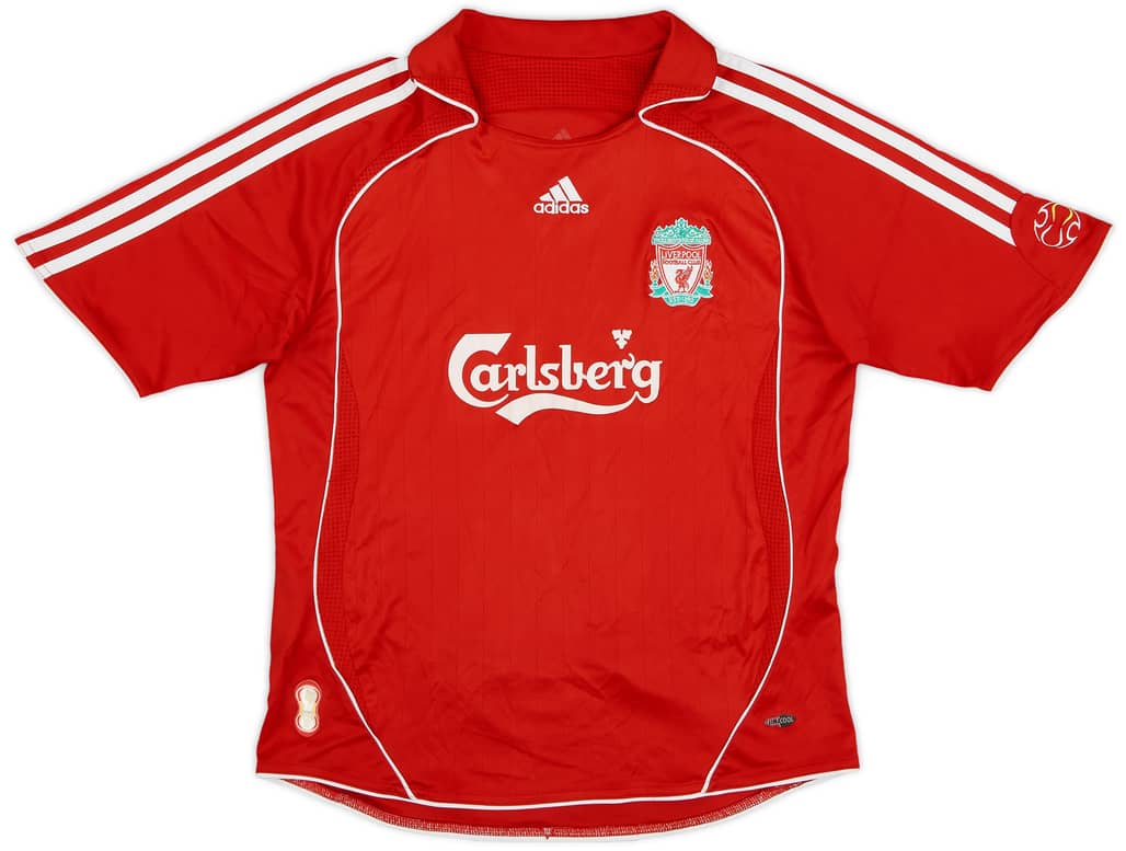 2006-08 Liverpool Home Shirt - 8/10 - (M.Boys)