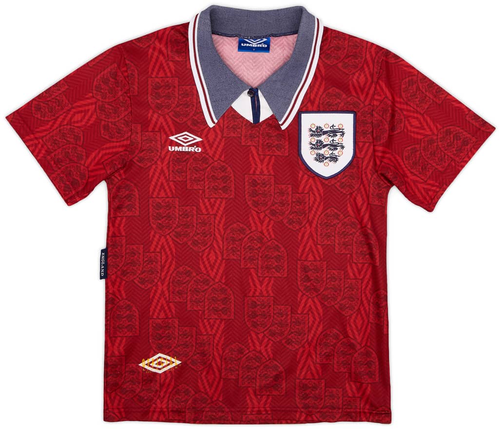 1993-95 England Away Shirt - 6/10 - (Y)