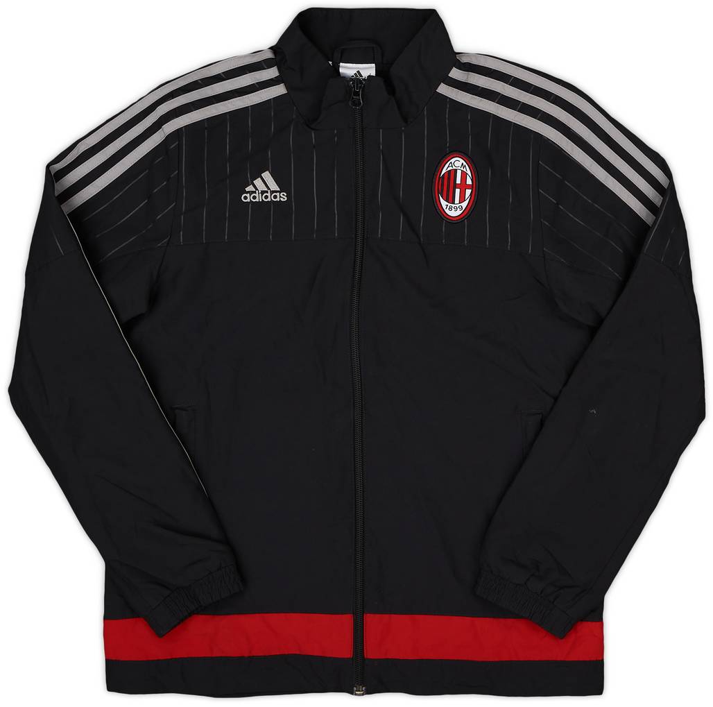 2015-16 AC Milan adidas Track Jacket - 9/10 - (M.Boys)