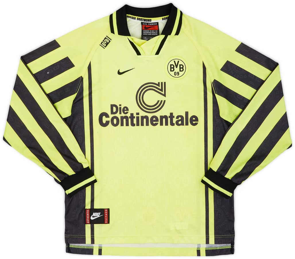 1996-97 Borussia Dortmund Home L/S Shirt - 5/10 - (XL.Boys)