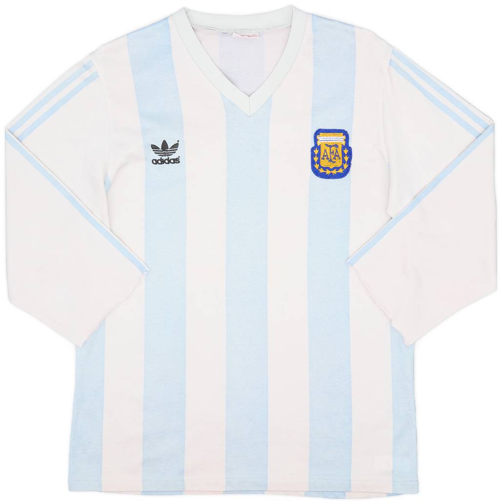 1990-91 Argentina Home L/S Shirt - 4/10 - (XL)