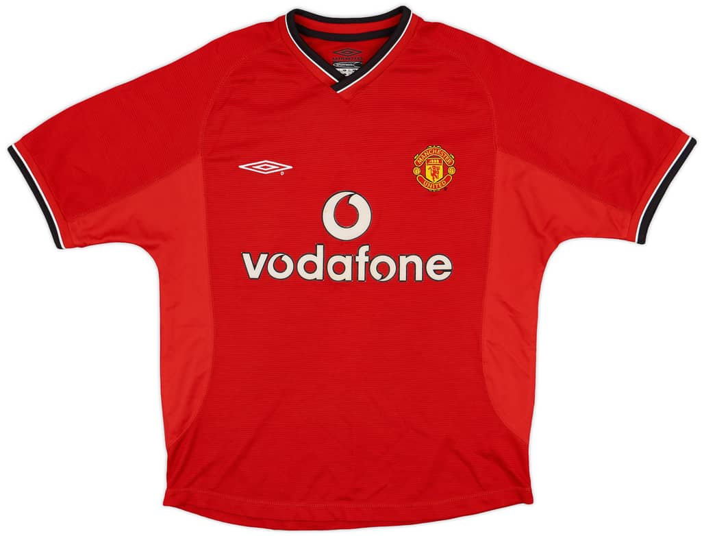 2000-02 Manchester United Home Shirt - 8/10 - (Y)