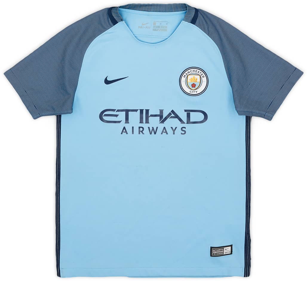 2016-17 Manchester City Home Shirt - 7/10 - (M.Boys)