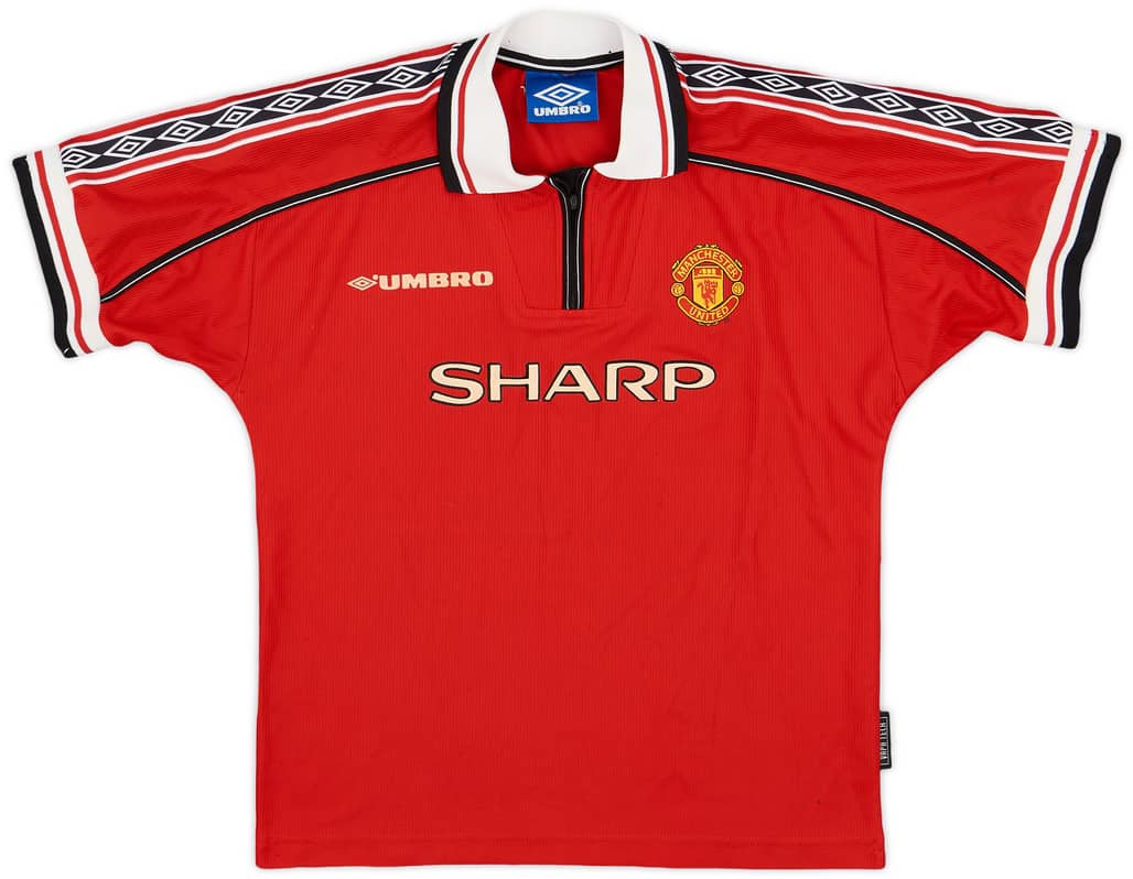 1998-00 Manchester United Home Shirt - 8/10 - (XL.Boys)
