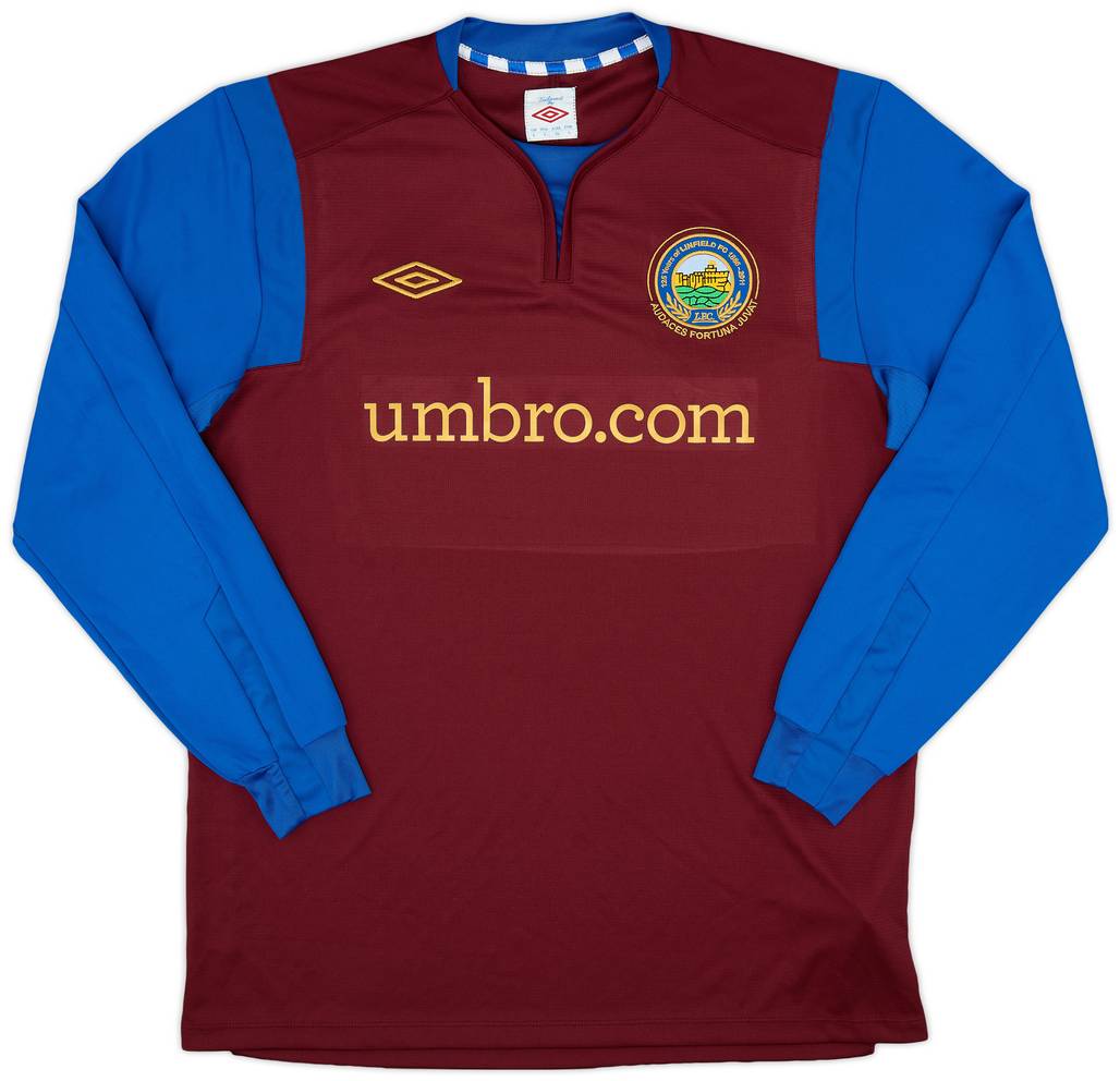 2011-12 Linfield Away L/S Shirt - 7/10 - (L)