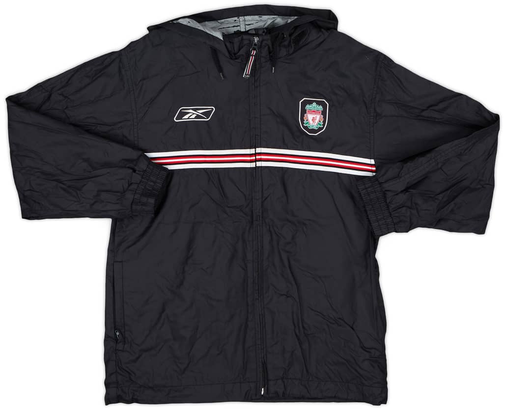 2004-05 Liverpool Reebok Hooded Rain Jacket - 8/10 - (L.Boys)