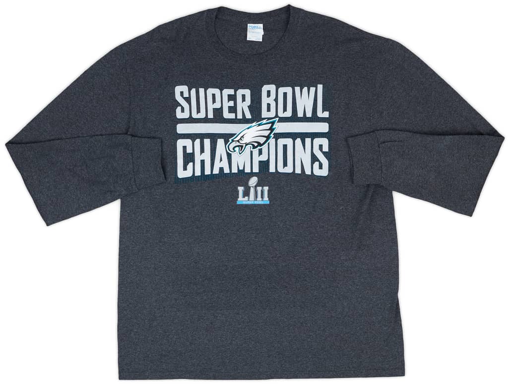 2018 Philadelphia Eagles Super Bowl LII Champions L/S Tee - 9/10 - (XL)