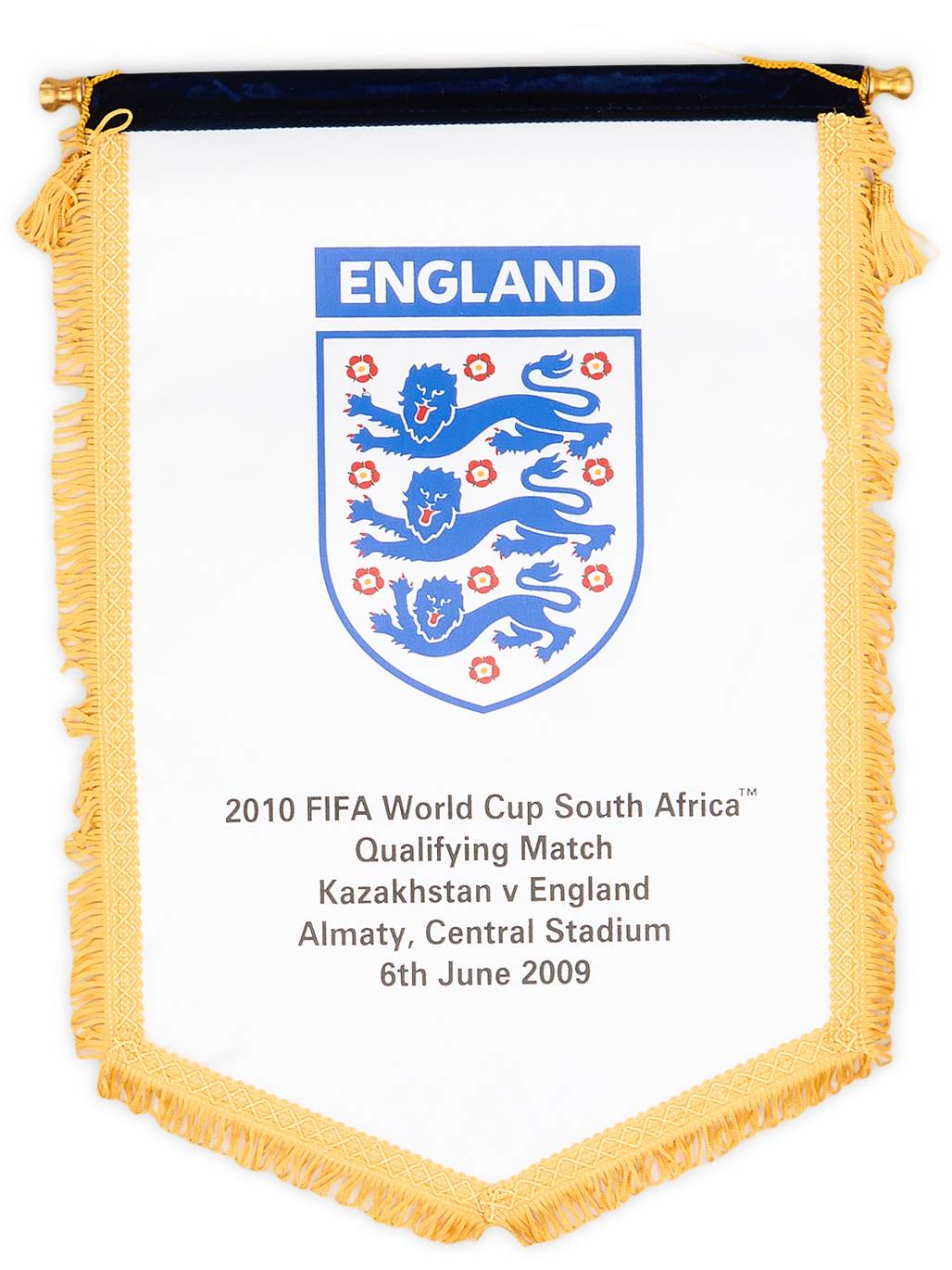 2009 England Match Pennant World Cup 2010 Qualifier (v Kazakhstan)