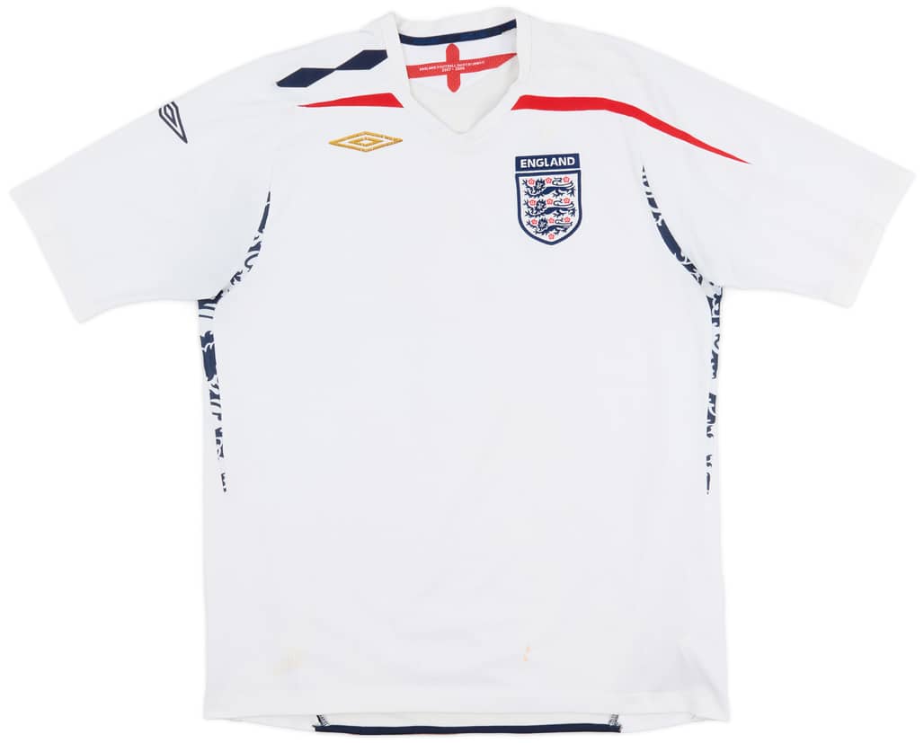 2007-09 England Home Shirt - 4/10 - (L)