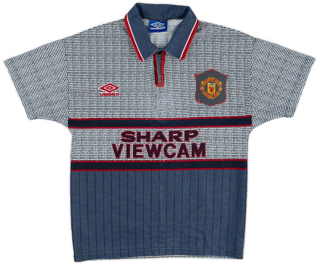 1995-96 Manchester United Away Shirt - 3/10 - (Y)