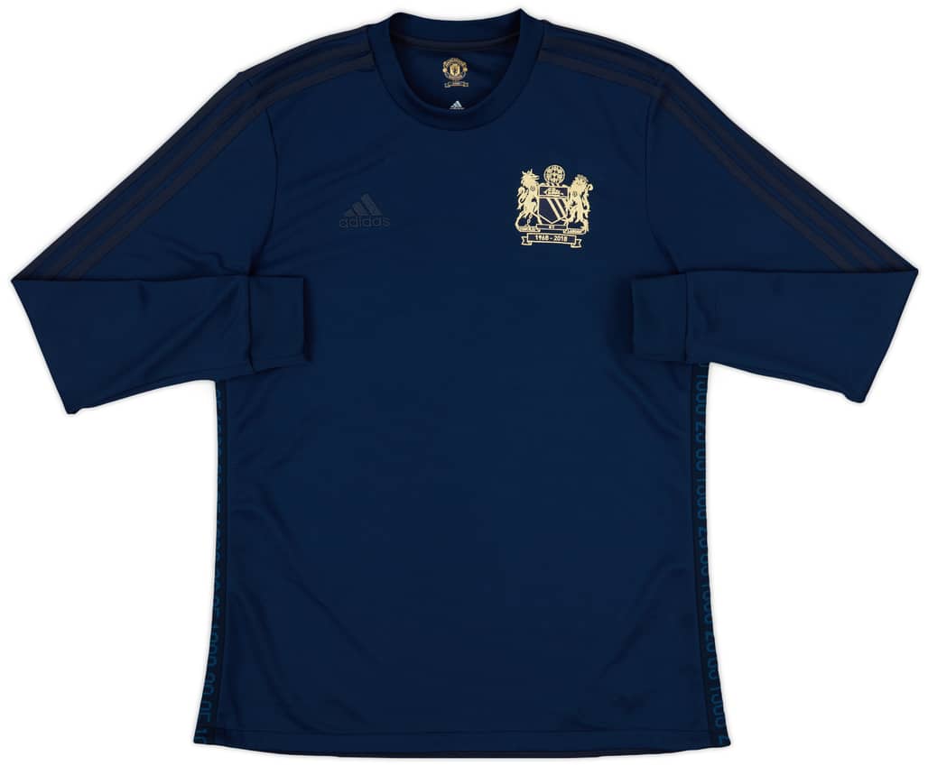 2018-19 Manchester United adidas Retro '1968' Sweat Top - 9/10 - (L)