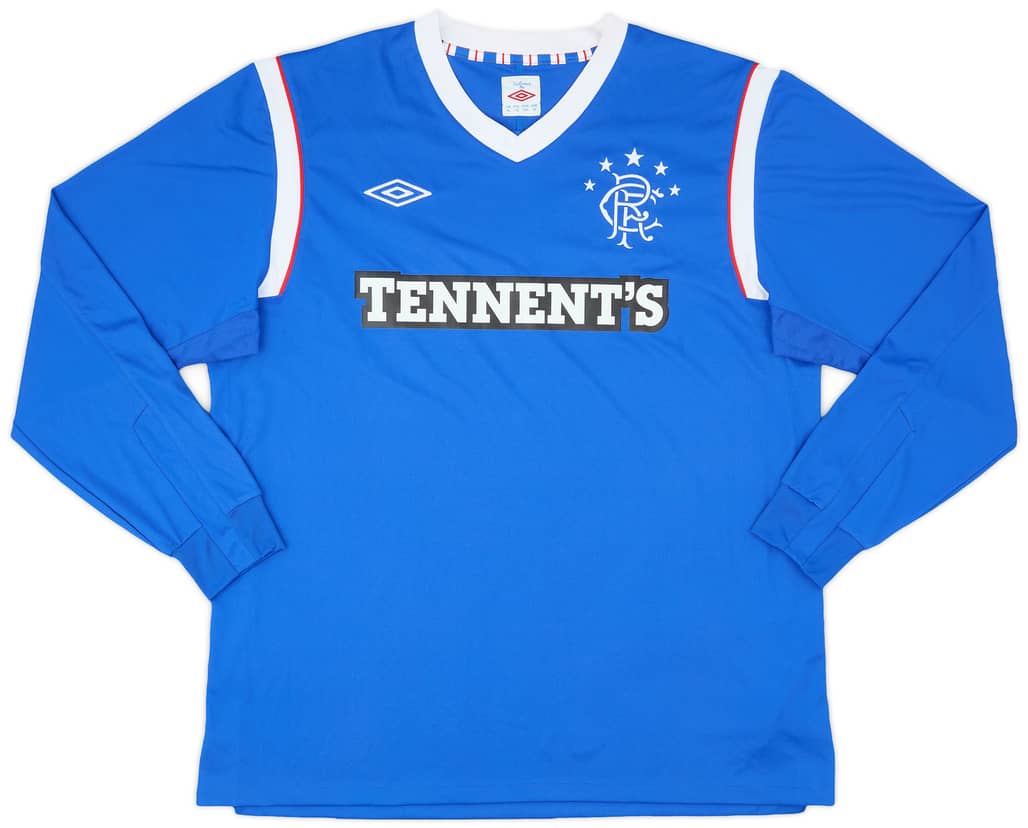 2011-12 Rangers Home L/S Shirt - 7/10 - (XL)