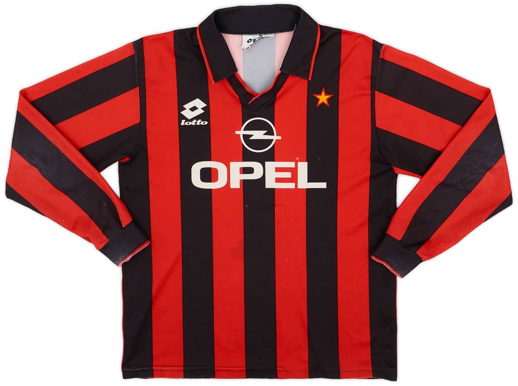 1993-94 AC Milan Home L/S Shirt - 5/10 - (S)